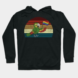 Vintage Gay Pride Flag Parrot T-Shirt For LGBT Pride Hoodie